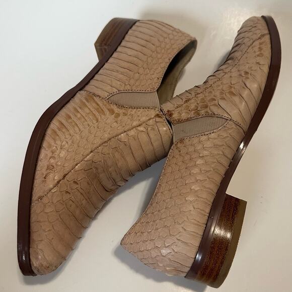 Python Leather Loafers size US 5 Blush Point Toe Flat Shoes - Picture 4 of 11